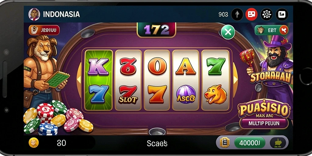 mitra77 - Screenshot menunjukkan pemain berinteraksi dalam fitur sosial game.